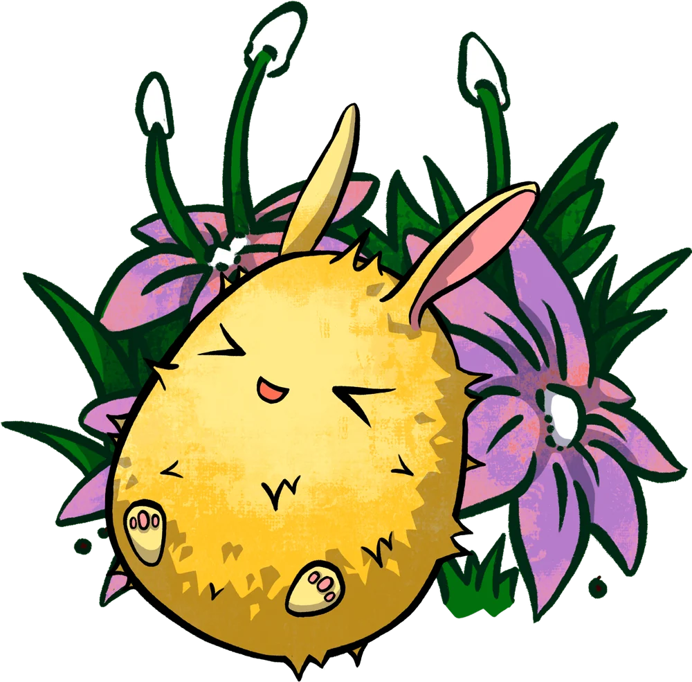 Yellow Chumbi creature with leafy ears